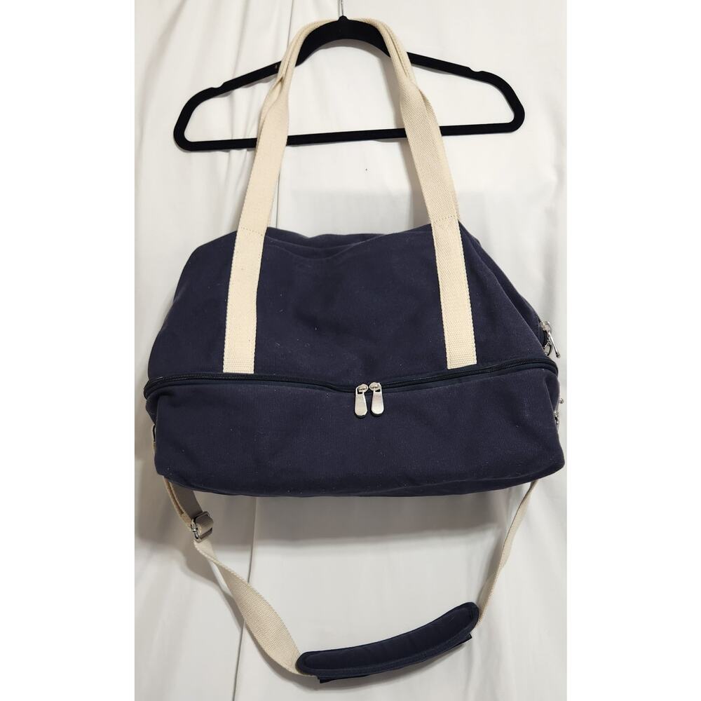 Lo & Sons Catalina Deluxe Weekender Bag Deep‎ Navy Organic Canvas Carry On